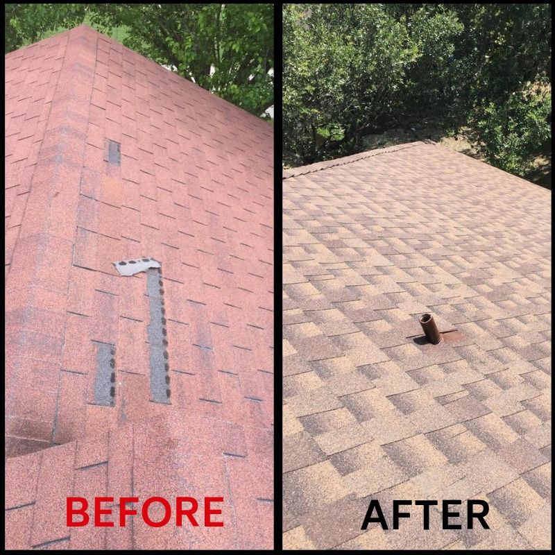 Roof Replacement Before and After 1